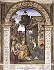 Bernardino Pinturicchio Canvas Paintings - Adoration of the Christ Child